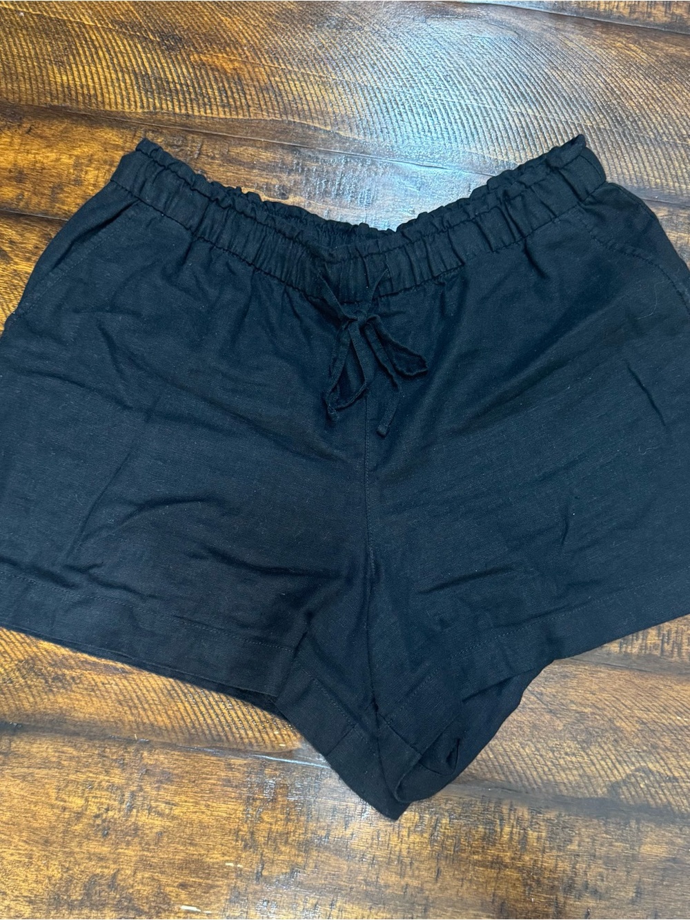 GAP Black Women's Elastic Waist Drawstring Athletic Shorts